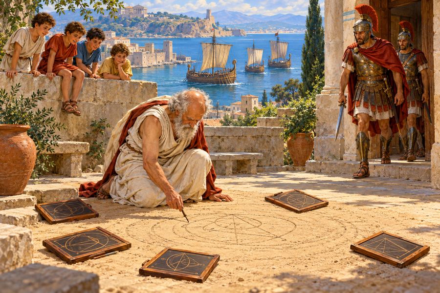 Illustration from the picture-count lock of Archimedes' Circles
