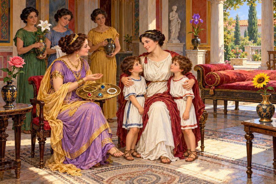 Title screen of Cornelia's Jewels, a Mother's Day Latin escape room