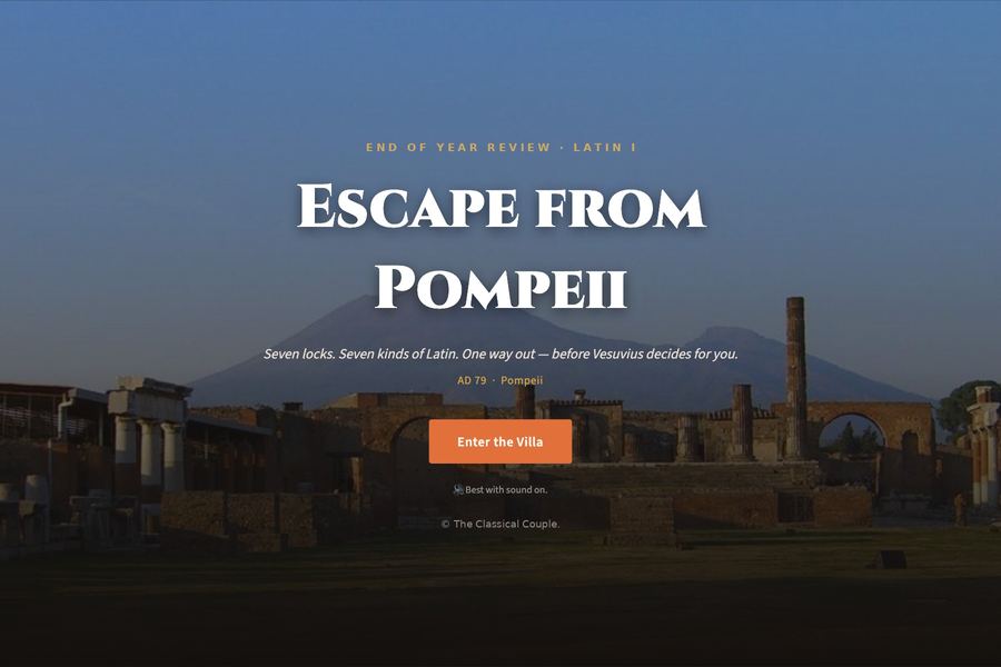 Escape from Pompeii: End of Year Latin escape room for Latin I