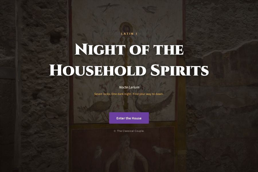 Night of Household Spirits: Halloween Latin escape room for Latin I