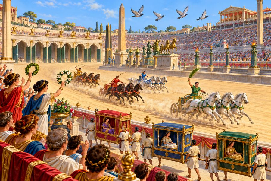 The Charioteer: The Games Latin escape room for Latin III