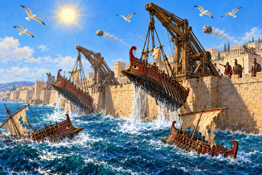 Illustration from the picture-count lock of The Claws of Archimedes