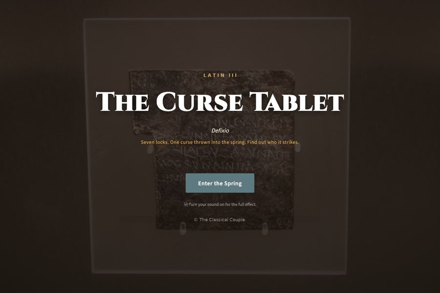 The Curse Tablet: Halloween Latin escape room for Latin III