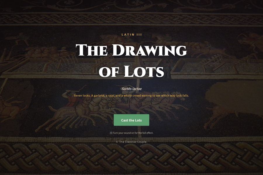 The Drawing of Lots: St Patrick's Day Latin escape room for Latin III