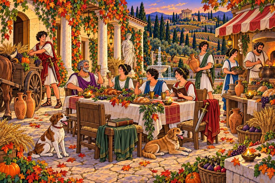 Illustration from the picture-count lock of The Golden Harvest