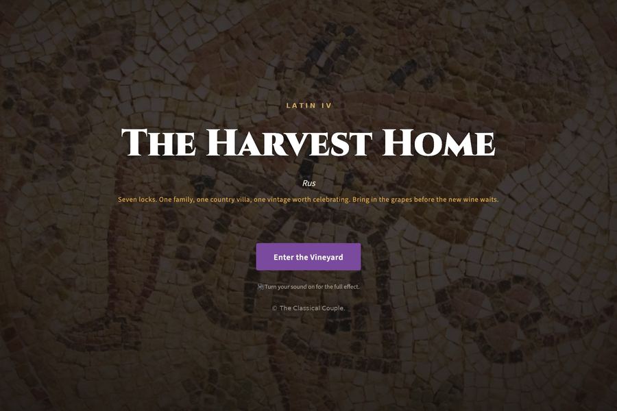 The Harvest Home: Thanksgiving Latin escape room for Latin IV