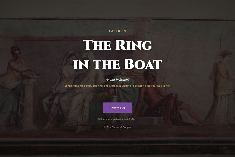The Ring in the Boat: Valentine's Day Latin escape room for Latin IV