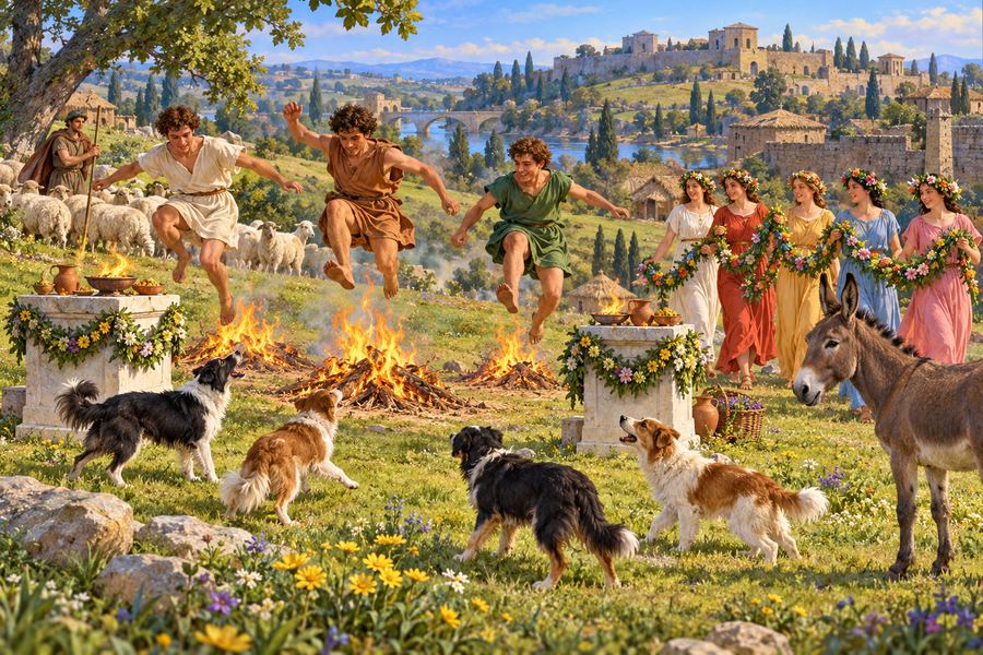 Illustration from the picture-count lock of The Shepherds' Festival